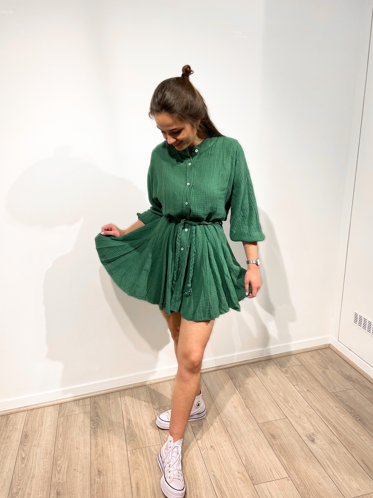 Manon Tetra Dress Green | Nobelle-store
